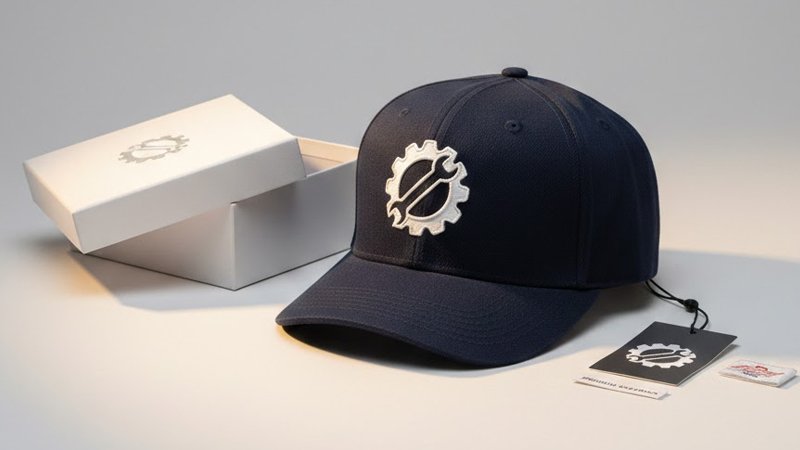 Finished custom snapback caps packed for shipment with polybag packaging and export cartons ready for delivery