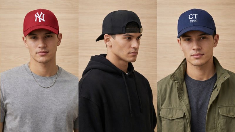 Styling ideas for wearing a snapback hat forward and backward with casual streetwear outfits