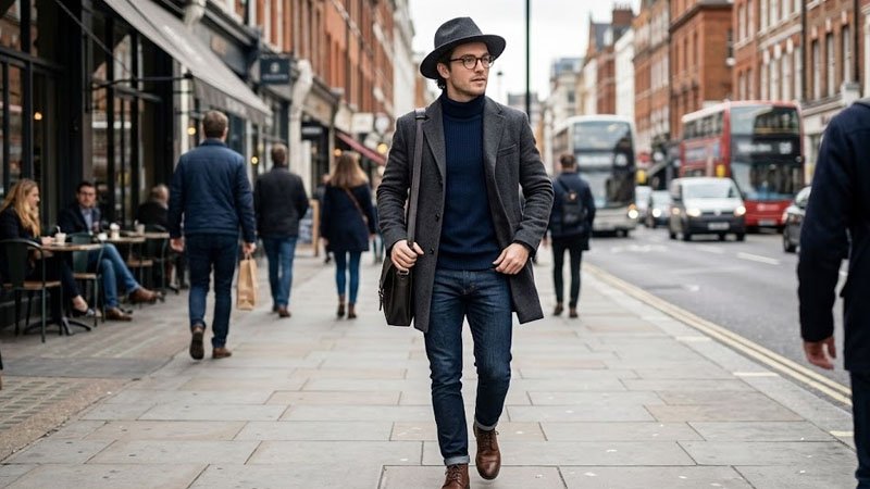 man wearing hat and glasses in everyday setting style and comfort