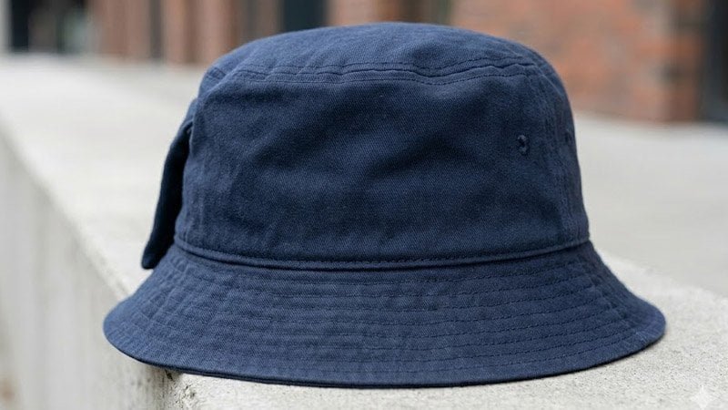 Soft bucket hat in casual fashion style with downward brim