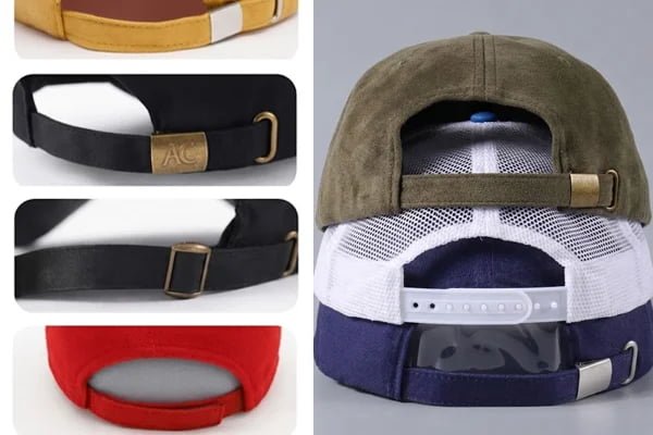 Custom cap closure options and adjustment systems