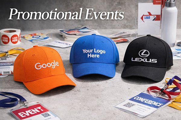 Promotional Event Custom Caps and Giveaways