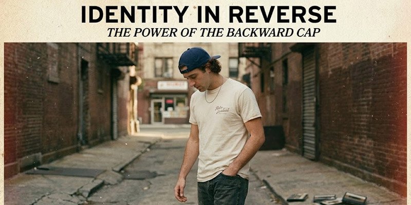 Person wearing a backward hat as a symbol of casual identity and self-expression