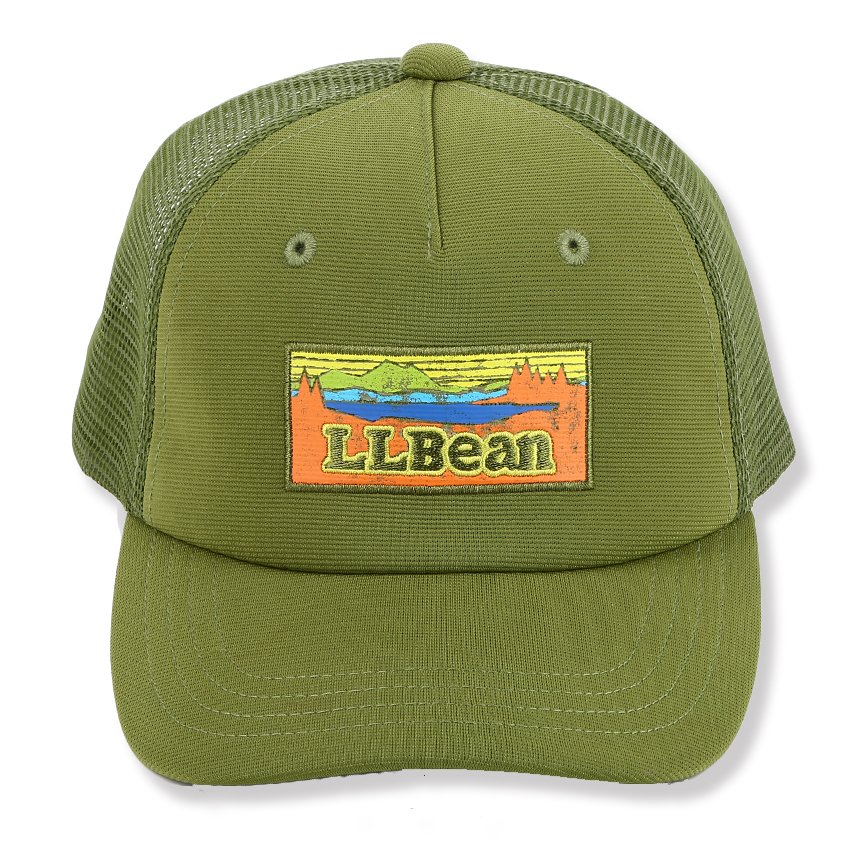 Custom cotton trucker mesh hat with embroidered woven patch logo