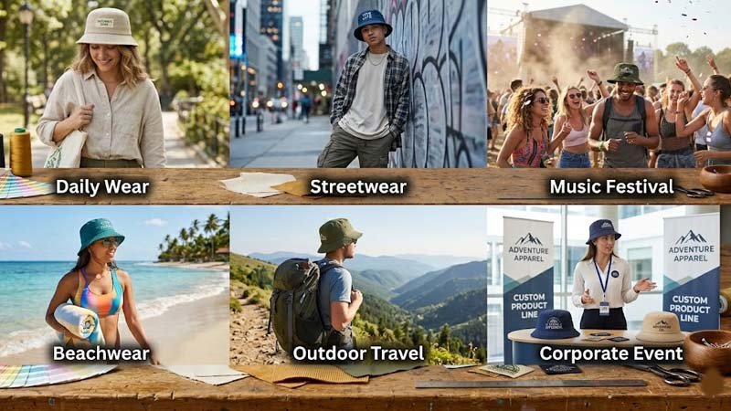 How to wear bucket hats for casual fashion streetwear festivals beach outdoor travel and corporate events