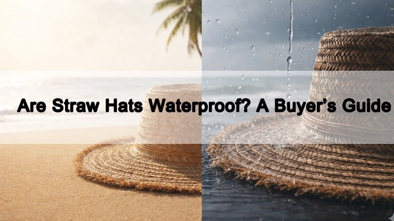 Are straw hats waterproof? Straw hat texture with water droplets showing moisture impact