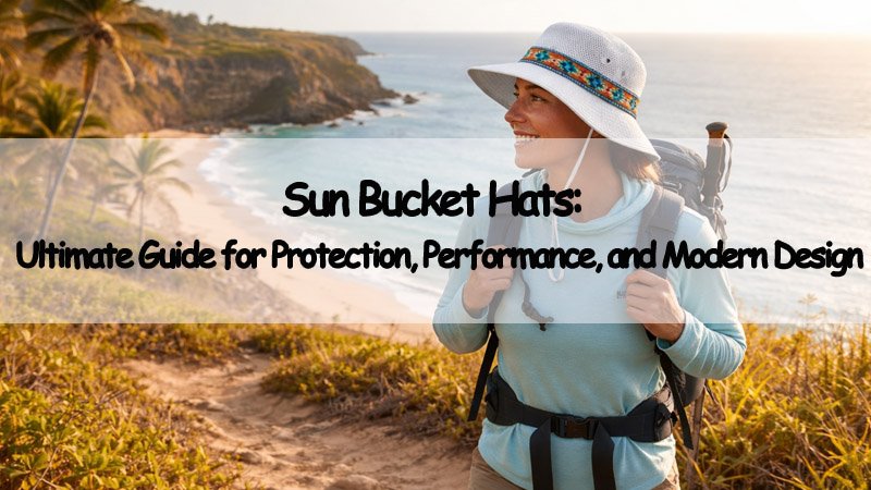Sun bucket hat worn by an outdoor adventurer for UV protection and style