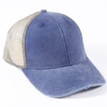 Custom embroidered denim mesh cap for promotional branding