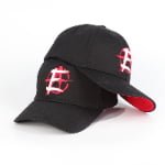 Flat brim hip-hop hat inside view with branded taping