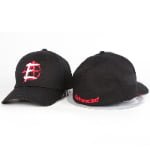 Custom snapback cap back view with adjustable closure