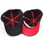 Custom embroidered flat brim cap front view