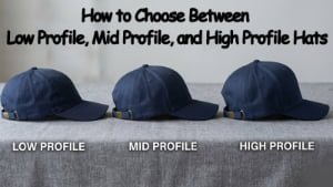 comparison of low profile mid profile and high profile hats crown height differences