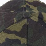 Custom camouflage snapback hat with embroidered front logo