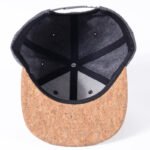 Custom logo snapback hat with 3D puff embroidery detail