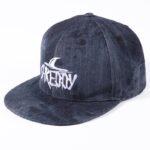 twill snapback cap flat brim embroidered logo
