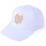 Promotional embroidered baseball cap with flat stitched logo