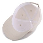 Embroidered baseball cap front view with curved brim