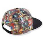 Cotton snapback hip-hop hat with raised embroidered front logo