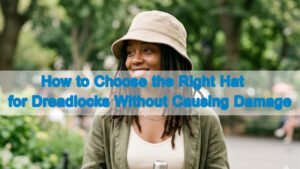 person with dreadlocks wearing a comfortable hat without flattening the locs