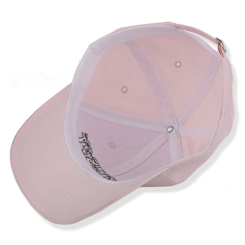 Promotional cotton baseball cap with flat embroidery design