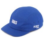 Cotton 5 panel camp cap with white flat embroidery logo