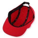 Custom flat embroidery cap with front and side logo