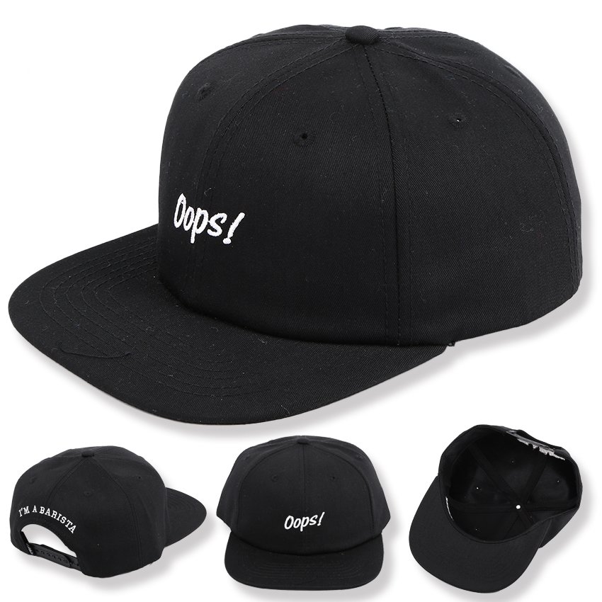 OEM custom embroidered snapback cap with flat brim