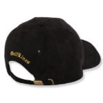Custom logo cotton baseball cap with gold embroidery