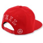Custom cotton snapback cap with flat embroidery logo design