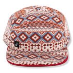 Custom cotton snapback hat with flat brim and woven label patch