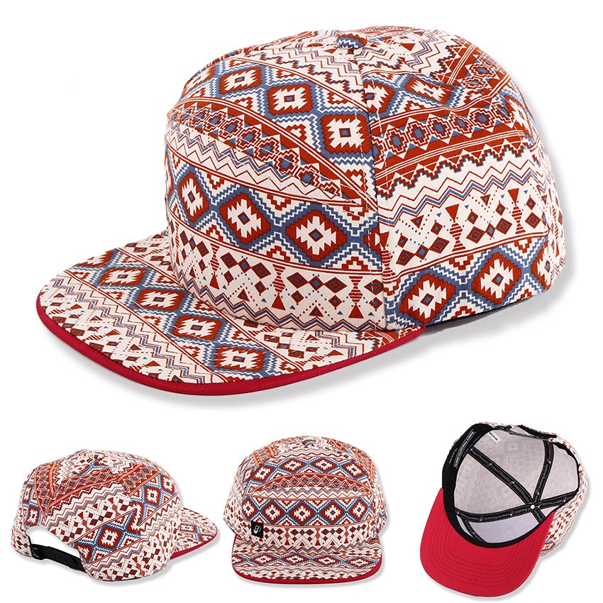 Custom printed snapback hat with flat brim for wholesale buyers