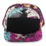 Wholesale flat brim snapback cap with custom logo area