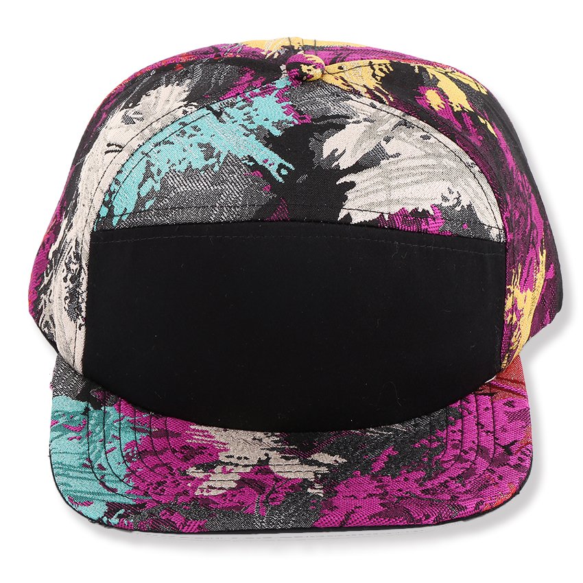 Wholesale flat brim snapback cap with custom logo area