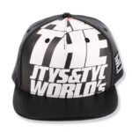 Custom PU Leather Snapback Hat with Screen Printed Logo and Flat Brim