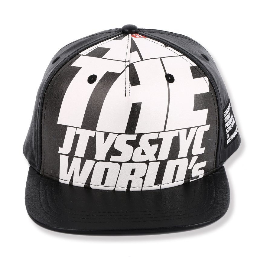 Custom PU Leather Snapback Hat with Screen Printed Logo and Flat Brim