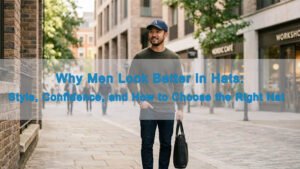 Man wearing a stylish custom baseball cap for men’s hat style guide