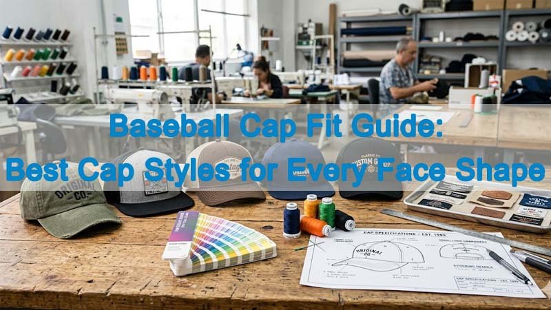 Custom baseball cap fit guide with different cap styles for every face shape
